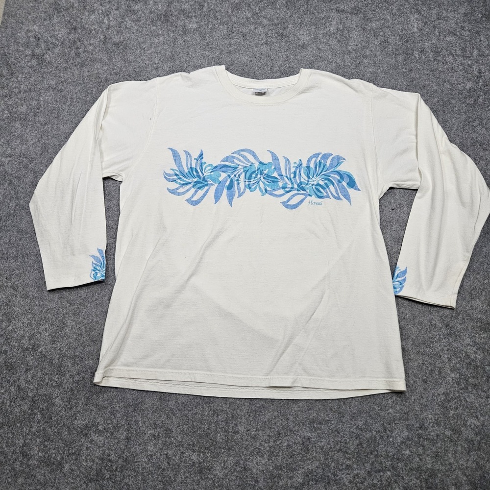 Crazy Shirts Long Sleeve Floral Design. Short Cut. See Measurements XXL